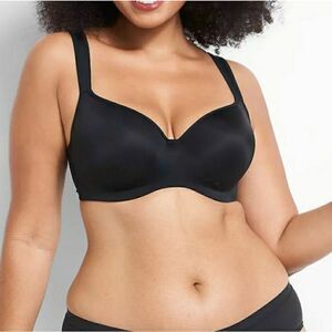 Cacique by Lane Bryant Black Lightly Lined Balconette Adjustable Padded Bra